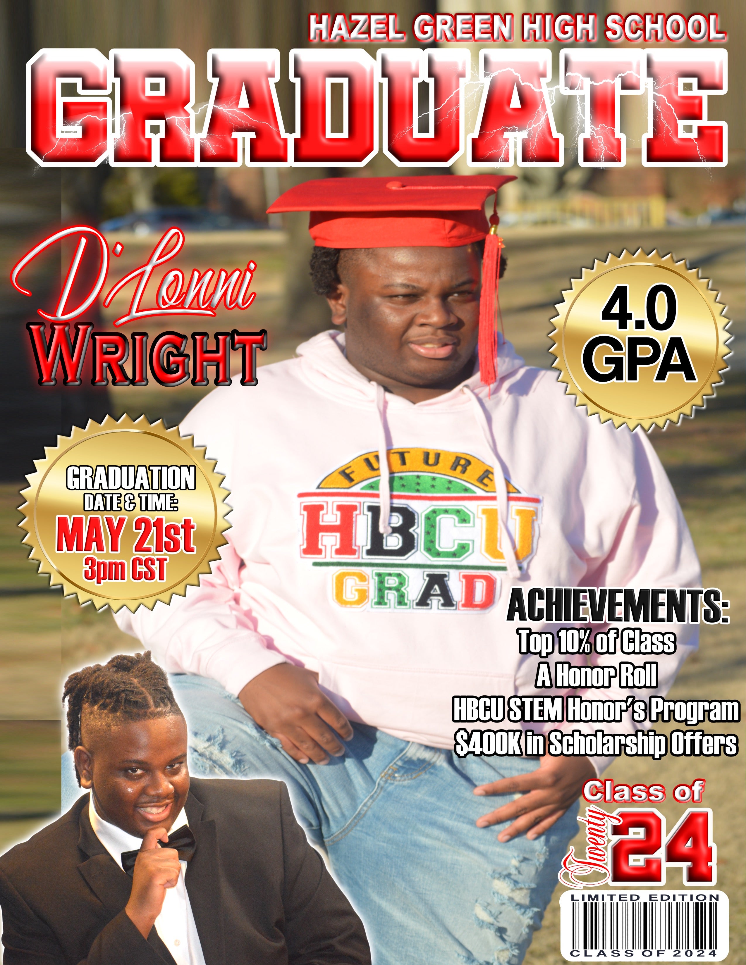 Custom Digital GRAD Announcements