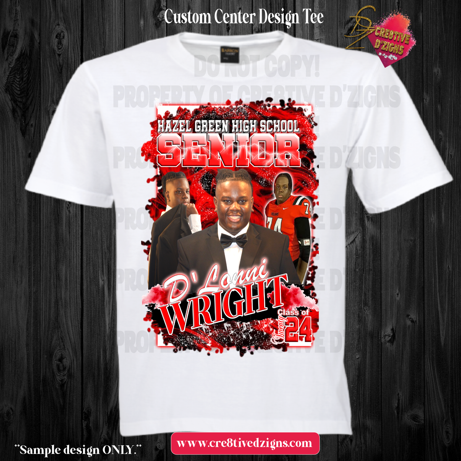 Custom Graduation Tee (Center Design)
