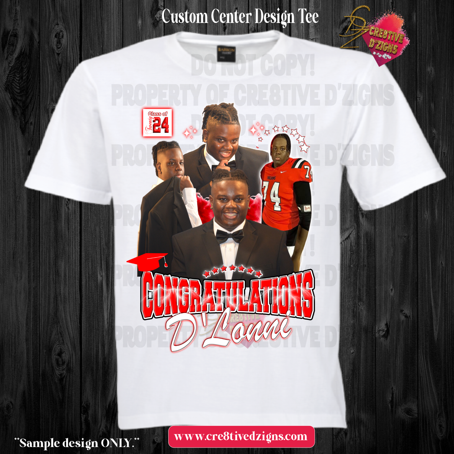 Custom Graduation Tee (Center Design)