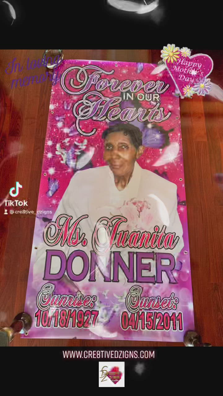 Custom Celebration of Life Vinyl Memorial Covers