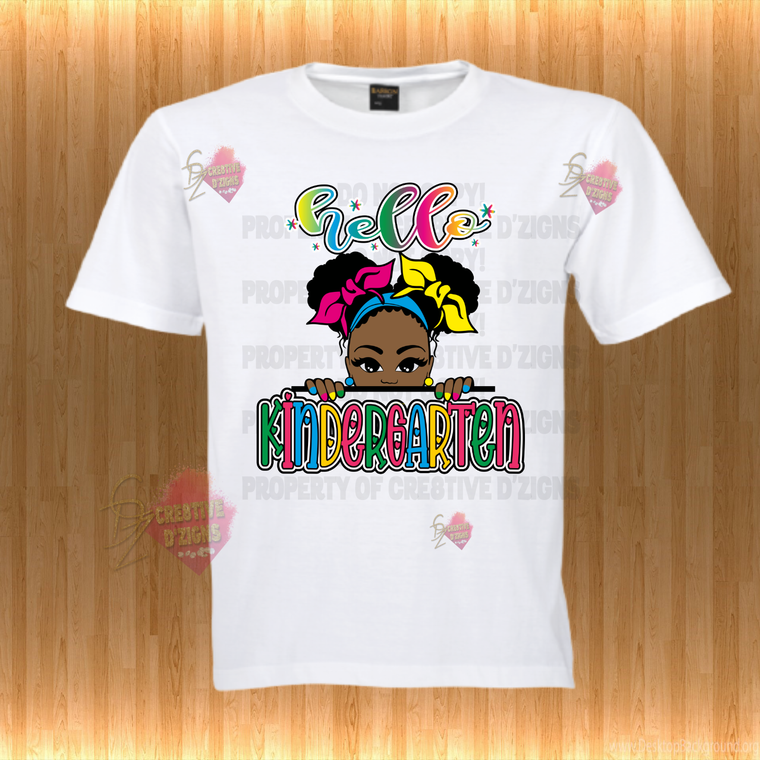 Custom Youth Back to School Girls Printed Tees